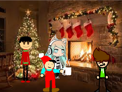 friends on chritmas|| #Art