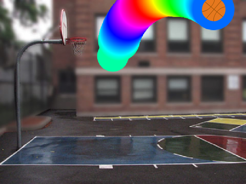 Rainbow basketball 