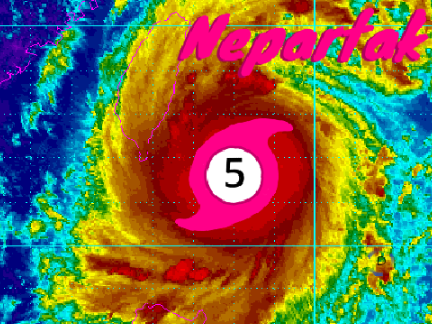 Animation of Typhoon Nepartak (2016) 