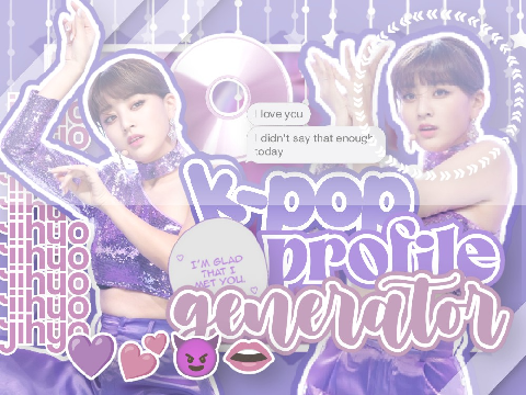 ☆ kpop profile generator ₊˚·‌