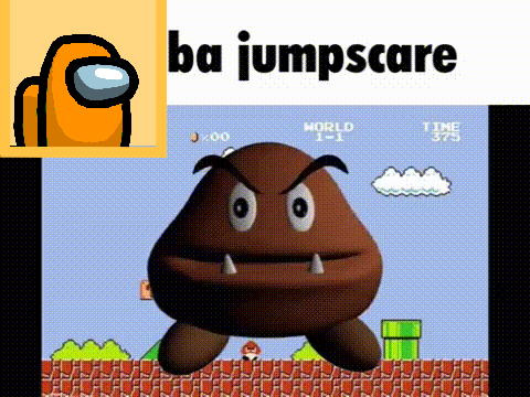 Scratch Cat Reacts to Gomba Jumpscare