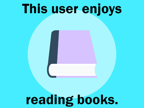 This user enjoys reading books. remix remix remix remix remix remix