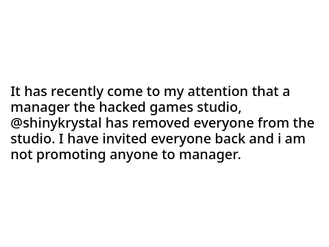 Sorry, Everyone :(