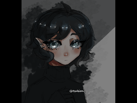 emo girl drawing :D