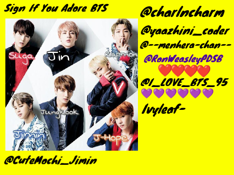 Sign If You Adore BTS! Remix remix remix remix remix remix remix