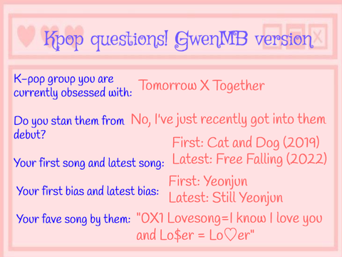 Kpop questions! __GwenMB version