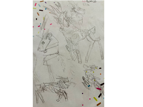 I drew my Rain-dear oc