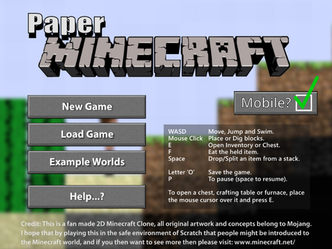 Paper Minecraft Mobile | 2