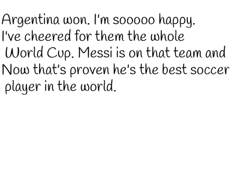 ARGENTINA WON