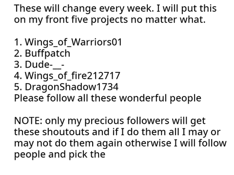 Shoutouts- 50 follower special