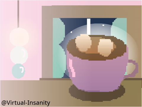 Hot chocolate pixel art