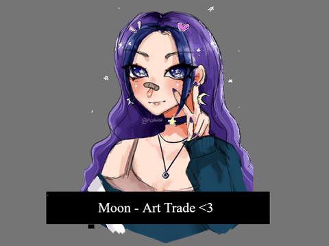 moon - art trade with @-MoonliqhtGlow-