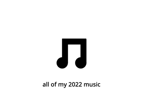 all of my 2022 music
