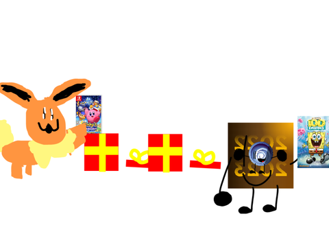 add yourself opening a present!