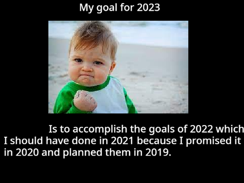 Goal for 2023 meme