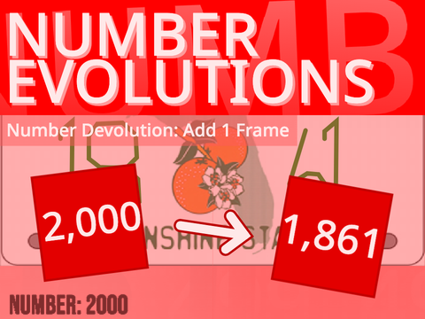 Number Devolution: Add 1 Frame | 2,000 → 1,861