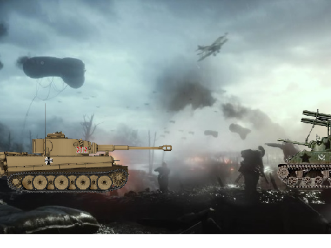 戦争（ゴミ） シャーマン戦車VSティ一ガーl（２人用）
