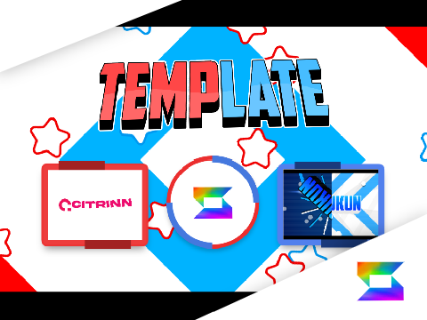 [#5] RED AND BLUE OUTRO TEMPLATE