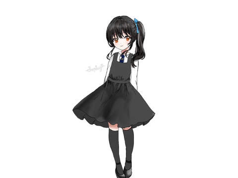 關於小狸畫了自己的真人版（）