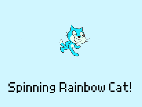 Spinning Rainbow Cat!