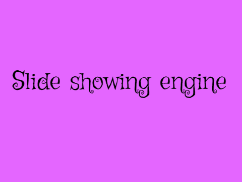 Slide showing engine
