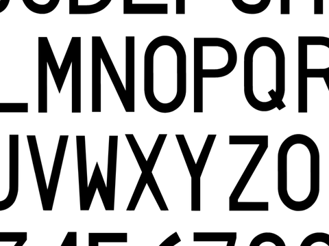 Michigan Old License Plate Font