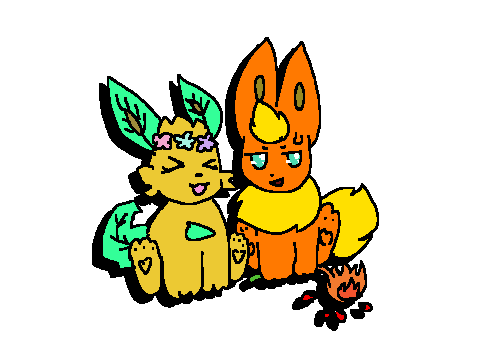 Leafeon x Flareon ART