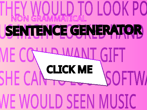 Sentence Generator (PRE-PRE-ALPHA)
