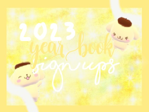 2023 yearbook sign-ups! ☂️