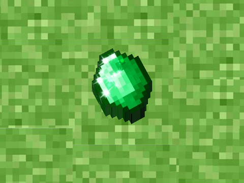 3d Minecaft Emerald, But with a Gif Effects!