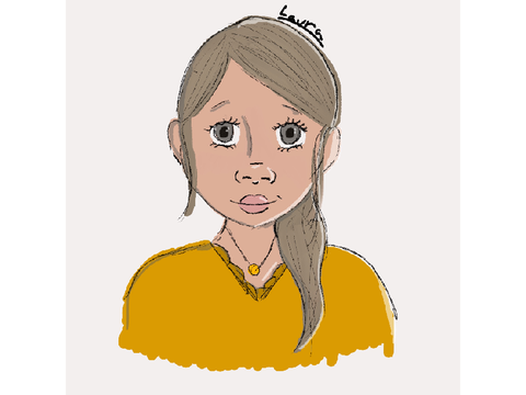 Another self portrait. Cartoon style?