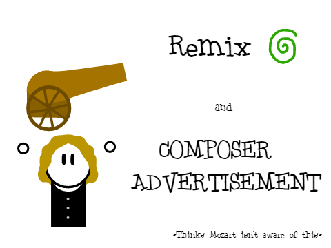 Remix and have a composer advertise a product