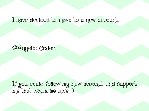 Moving to a new account