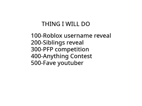 THINGS I WILL DO