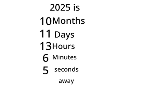 Countdown to 2025 LIVE