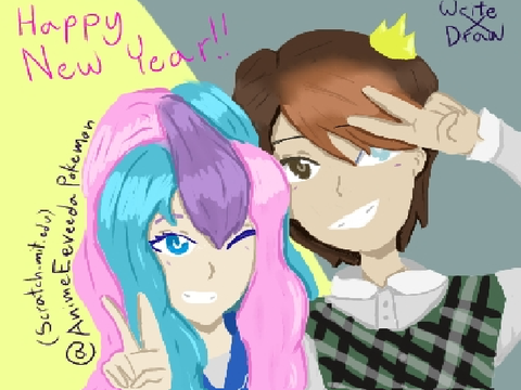 Happy New Year! ⭐ w/ my scratch BFF 