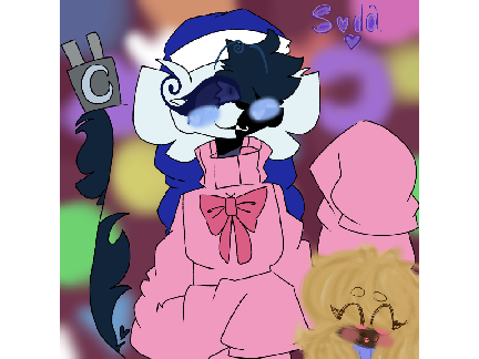 Moon wearing Cecil's sweater