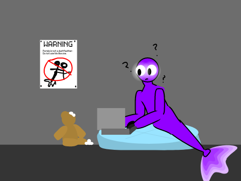 interact with a living purple dustfeather