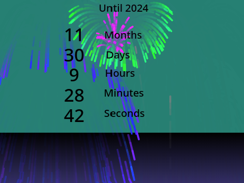 Countdown until -2024-