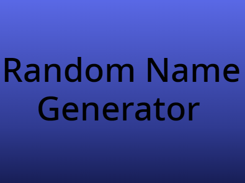 Random Name Generator