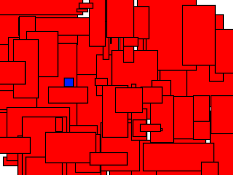 One blue block