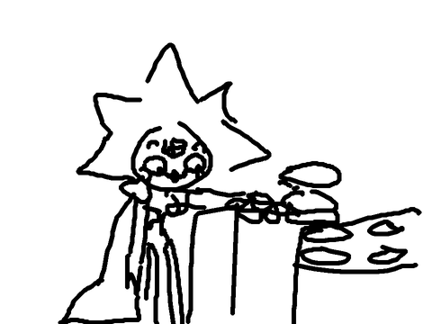 cracker stone(r) flipping pancakes over a stove