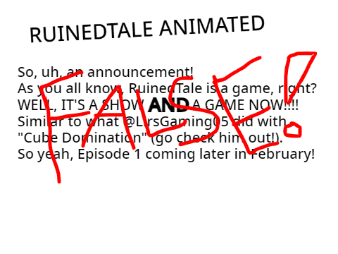 (FALSE)RuinedTale: Animated...?
