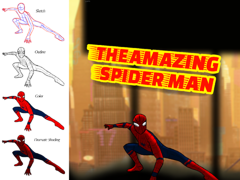 Drew Spider-Man for my friend.