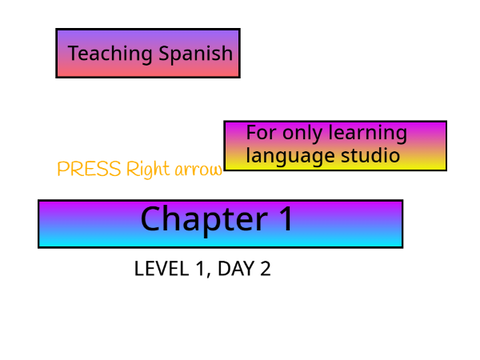 Teaching Spanish - Level 1 Day 2