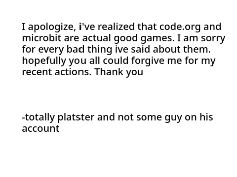 An Apology..