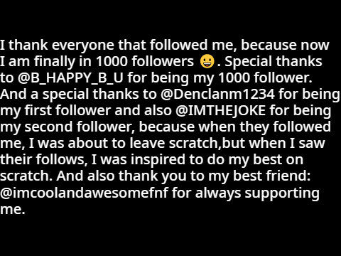 1000 followers special 