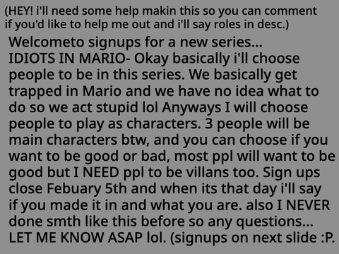 Idiots In Super Mario SIGNUPS (new series? :o) remix