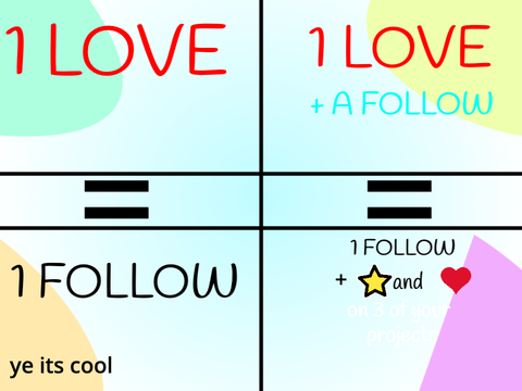 1 LOVE = 1 FOLLOW BONUS | Free Follow