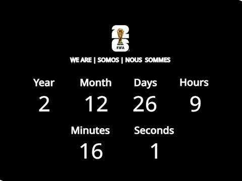 2026 World Cup clock #WeAre26 #Soccer #Football